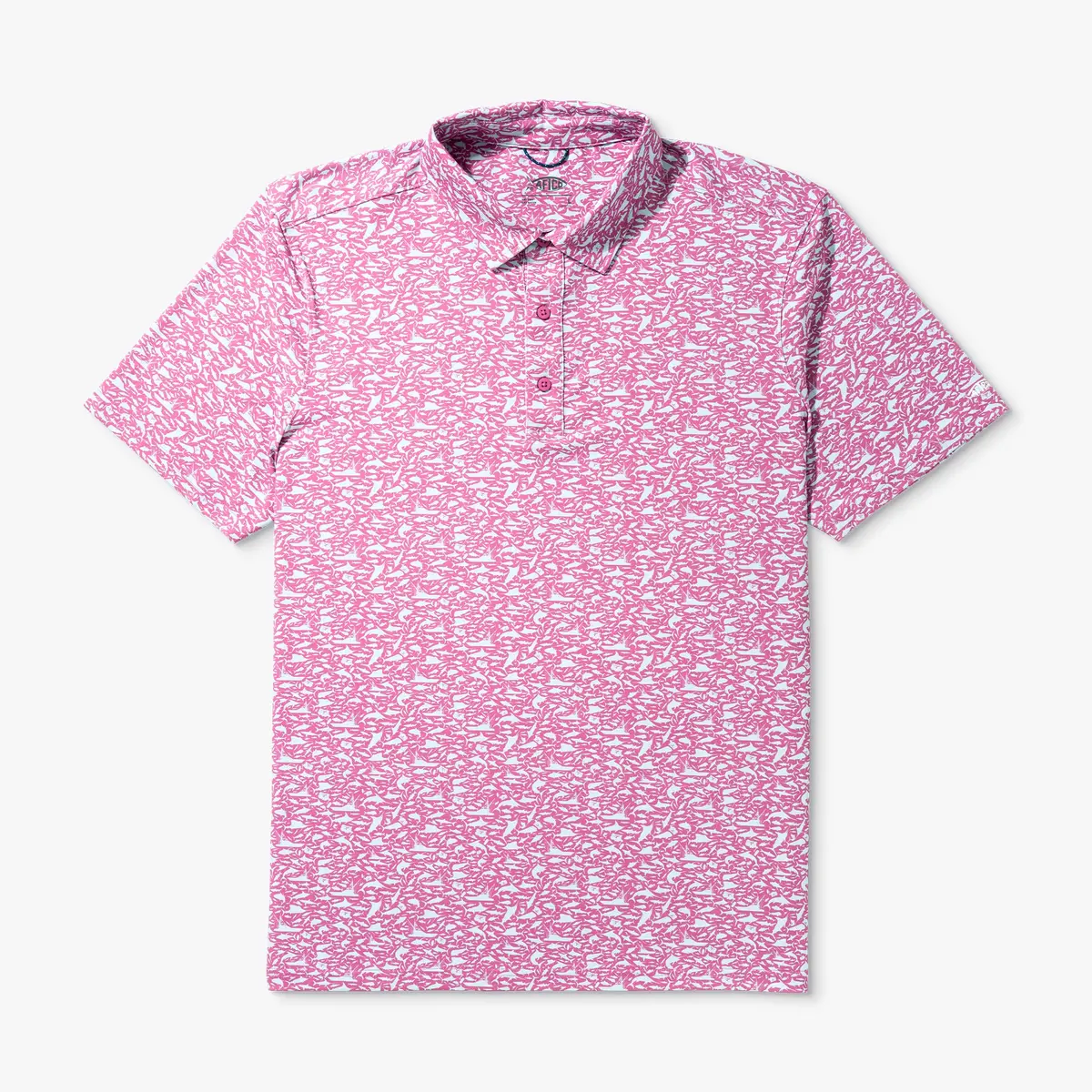 Boatbar Printed Performance Polo Shirt | Wild Rose 1