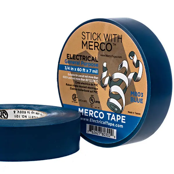 Electrical Tape High Quality U/L Listed General Purpose Grade In Pricepoint Sizes (8 Colors Avail.) | Merco Tape® M803 2