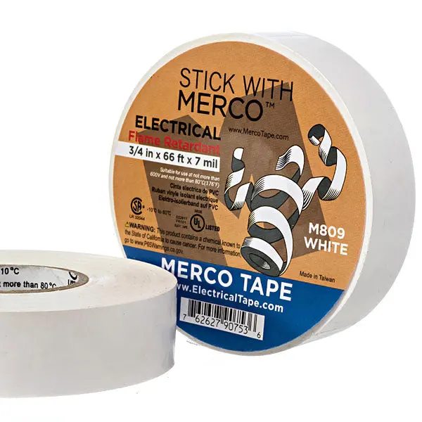 Merco Tape® M809 Electrical Tape ~ All-Weather-All Temperature, Flame Retardant And U/L Listed ~ 9 Colors Available 8
