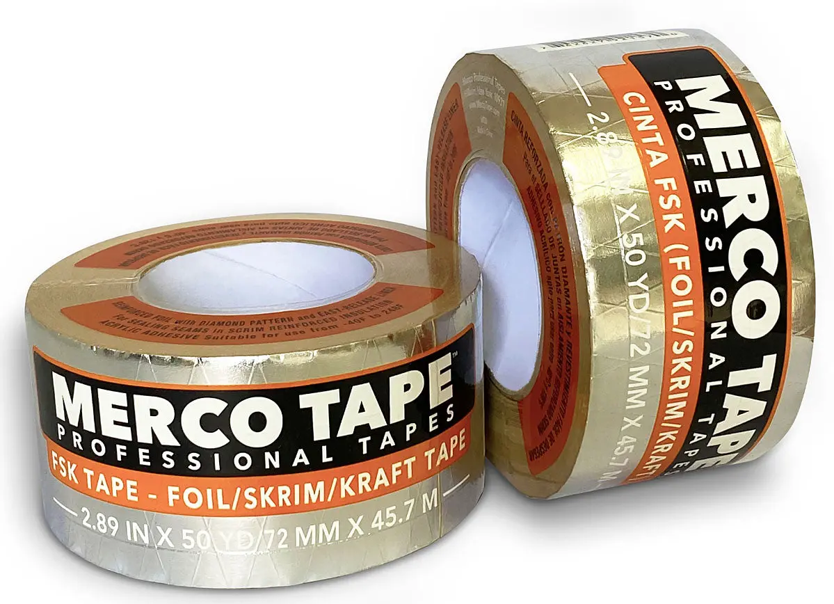 Fsk Tape - Foil, Scrim, Kraft ~ Premium Grade For Cold Weather Use | Merco Tape® M926 And M925 1