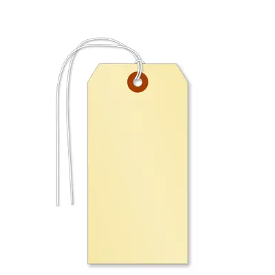 Manila Blank Tags, Strung (1000/Box) - 3 Sizes 1