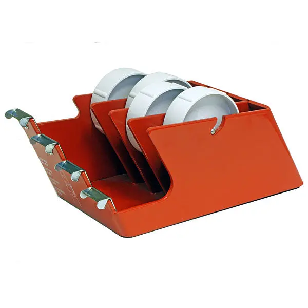 Tape Dispenser For 2 Or 4 Rolls, Heavy, Metal, Various Colors, With Tooth Edged Blades ~ Made In Italy | Merco Tape® Md-T Series 4