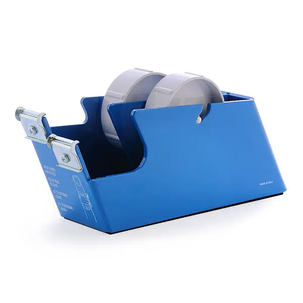 Tape Dispenser For Two Rolls, Heavy, Metal, Various Colors, With Razor Edged Blades ~ Made In Italy | Merco Tape® Md-R Series 1