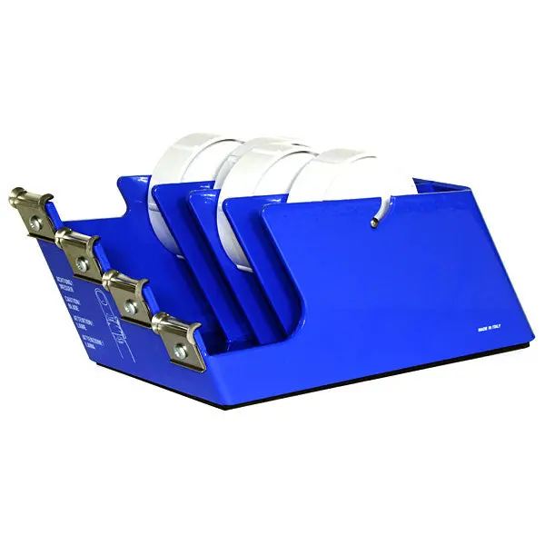 Tape Dispenser For 2 Or 4 Rolls, Heavy, Metal, Various Colors, With Tooth Edged Blades ~ Made In Italy | Merco Tape® Md-T Series 3