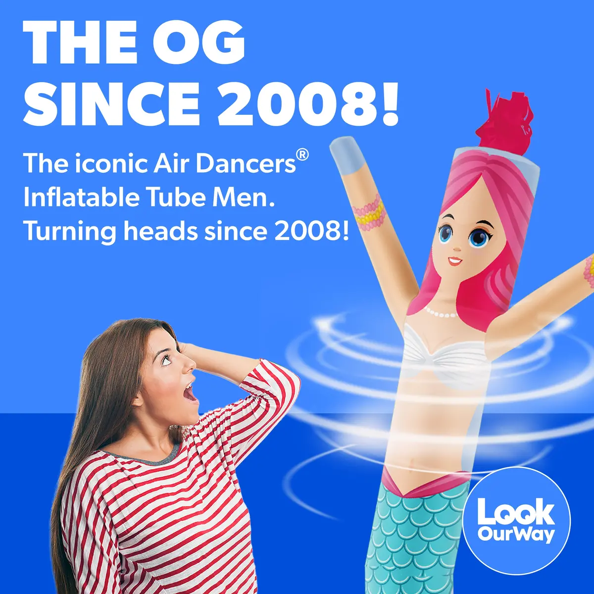 Mermaid Air Dancers® Inflatable Tube Man 6Ft 2