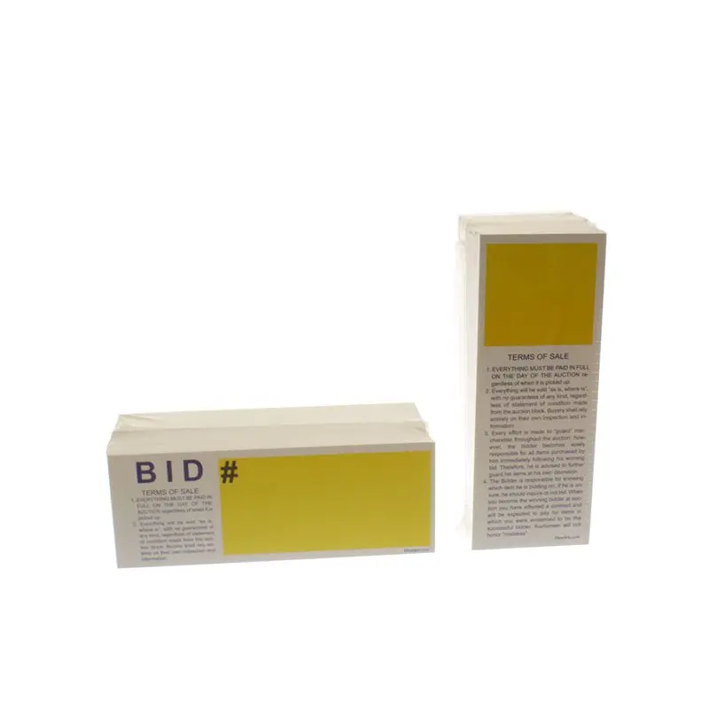 "Mini Bid Cards" (1000/Pack) 2 Styles 1