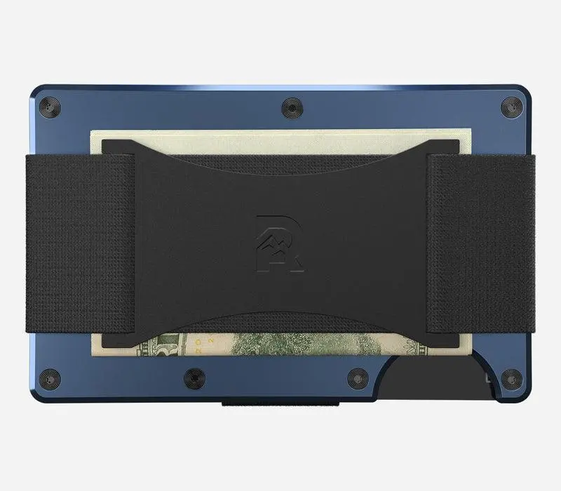 Alpine Navy Aluminum Wallet - Cash Strap 2