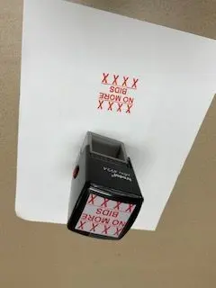 No More Bids Rubber Stamp 1