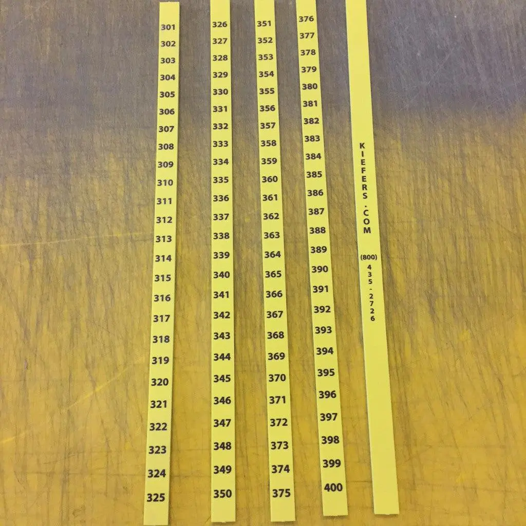 Number Strips For Slot File (100/Set) 1