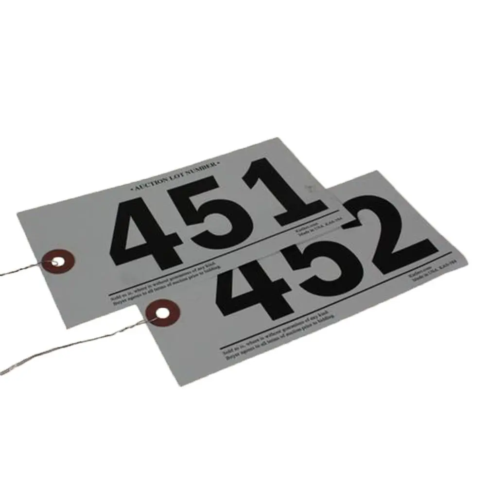Numbered Power Tag, Size #7 - Wired (500/Box) 1