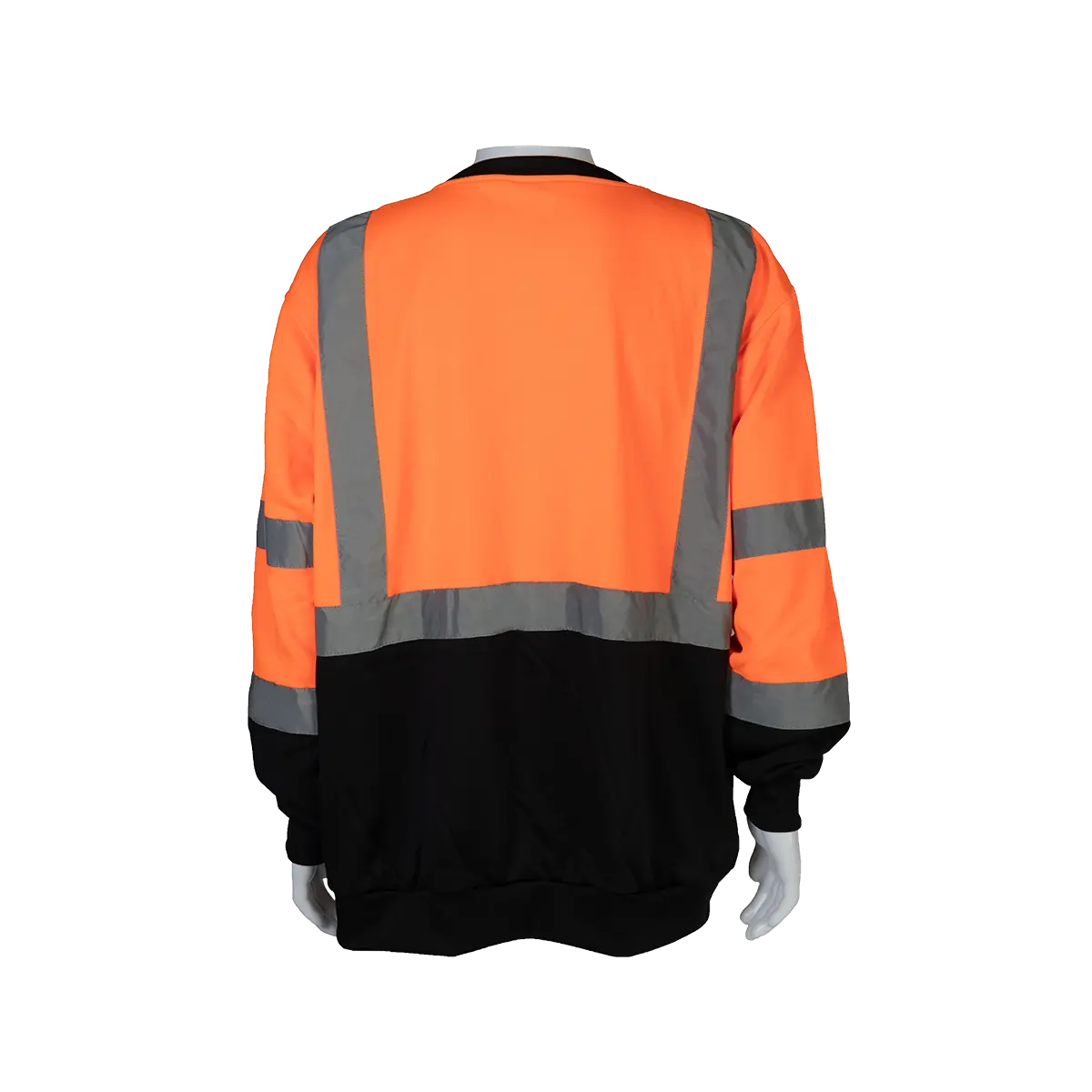Obcsw-C3 Ansi 107-2020 Class 3 High-Vis Orange / Black Bottom Two Tone Crew Neck Sweatshirt 2