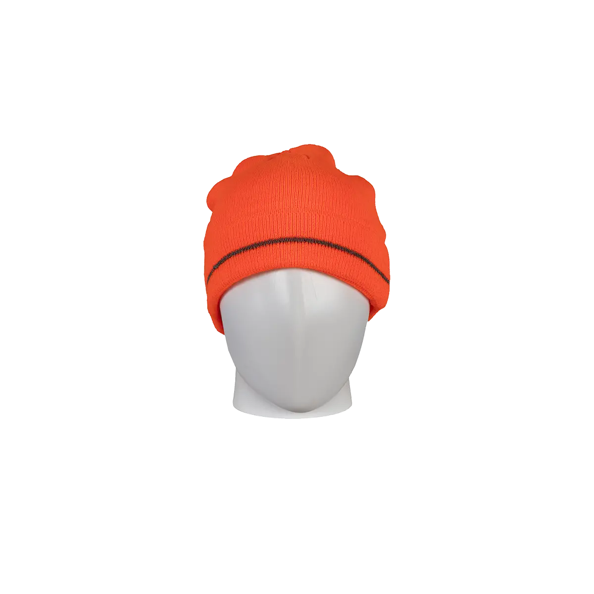 Obe-S1 Orange Safety Beanie Hat With Reflective Stripe 1