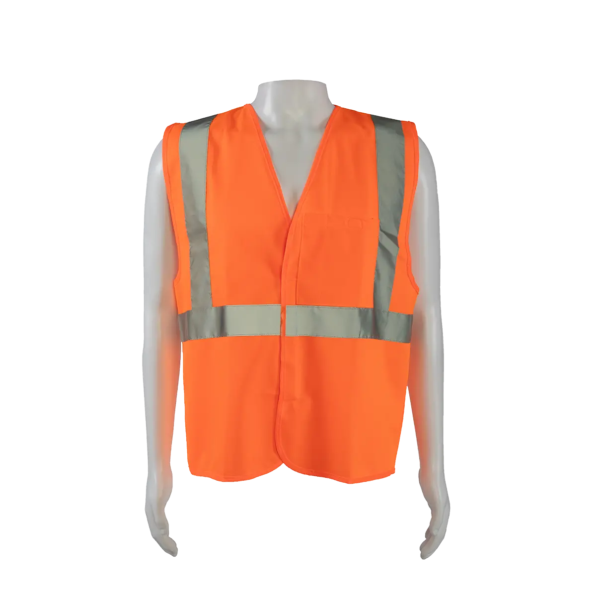 Ov2-Ec Ansi/Isea Economy Class 2 Safety Vest Orange Solid Hook & Loop Front Closure 1