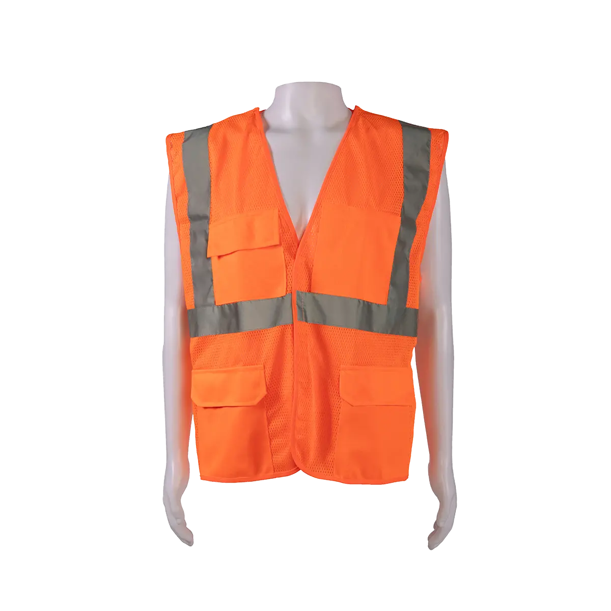 Lvm2/Ovm2-5Pb Ansi 107 Class Ii Mesh Safety Vest 5-Point Break Away 5
