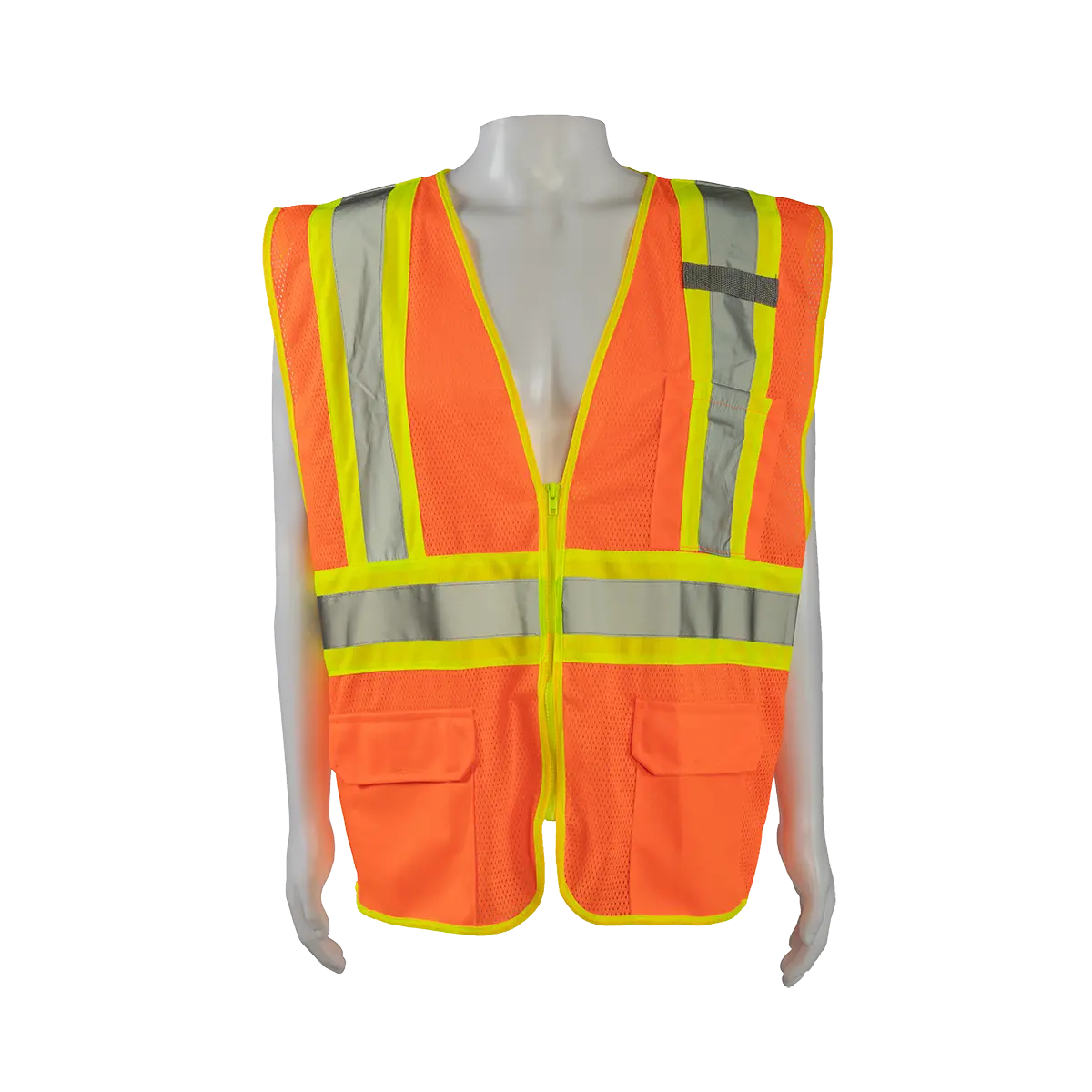 Ovm2-Cb1 Ansi Class Ii Orange Mesh Two Tone Dot Safety Vest 1