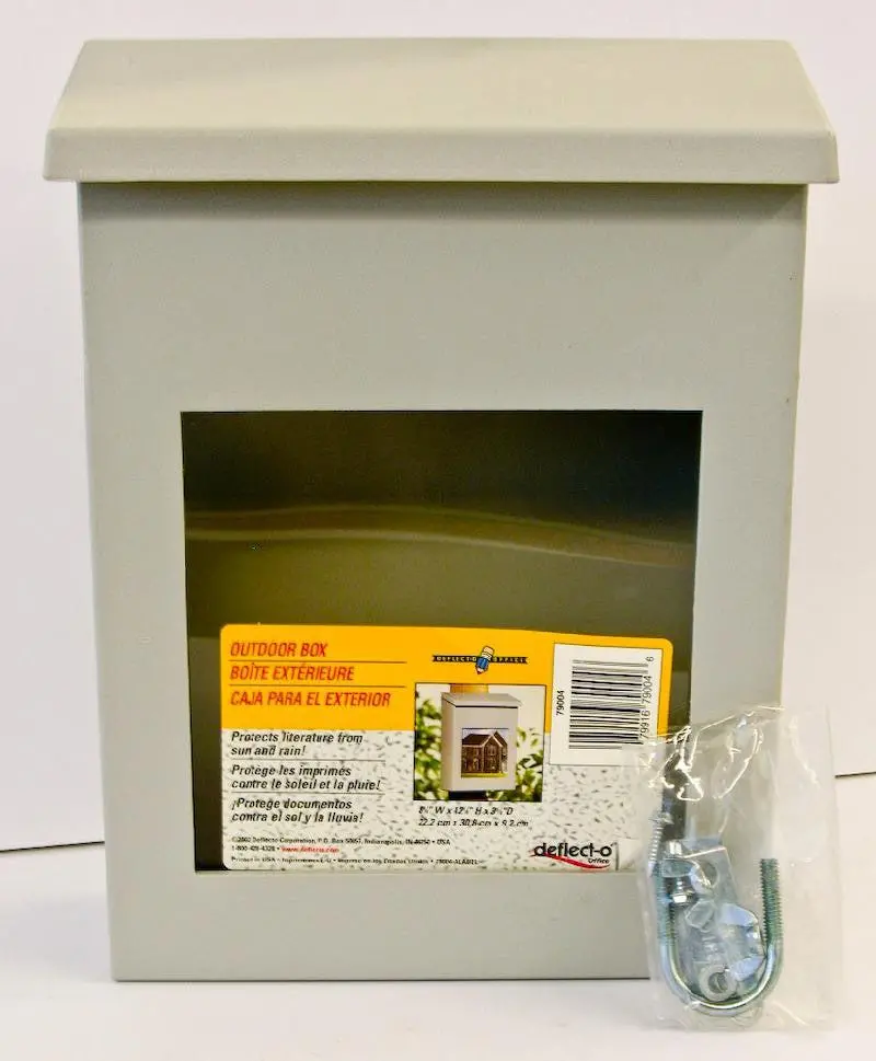Outdoor Literature Box (Grey) - Deflecto Brand 1