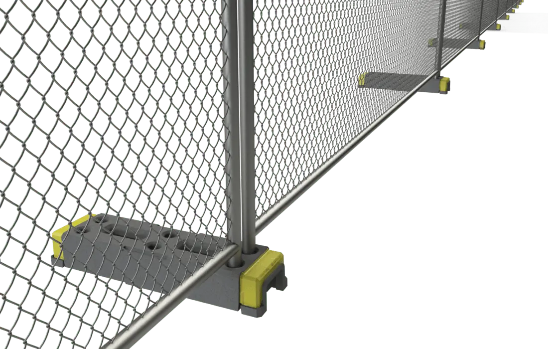 Oxblock Hivis Temporary Fence Stand 40 Lb – $33 Each (Pallet Of 48) 2