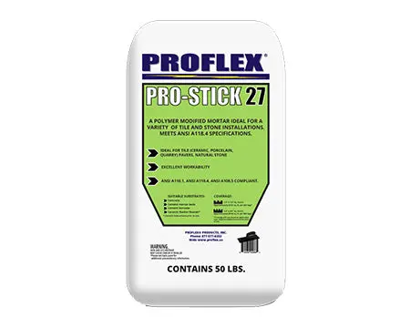 Proflex - Pro-Stick 27 Modified Multi-Purpose Thinset 50 Lb Bag 1