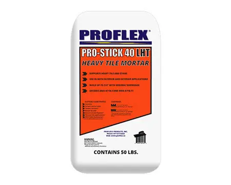 Proflex - Pro-Stick 40 Lht Large & Heavy Tile Mortar 50 Lb Bag, White 1