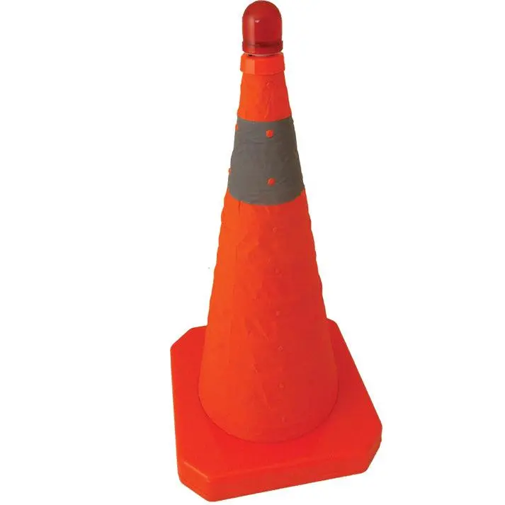 Collapsible Traffic Cones With Flashing Light 2