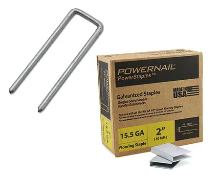 Powernail - 2" Power Staples 15.5 Gauge For Hardwood 1