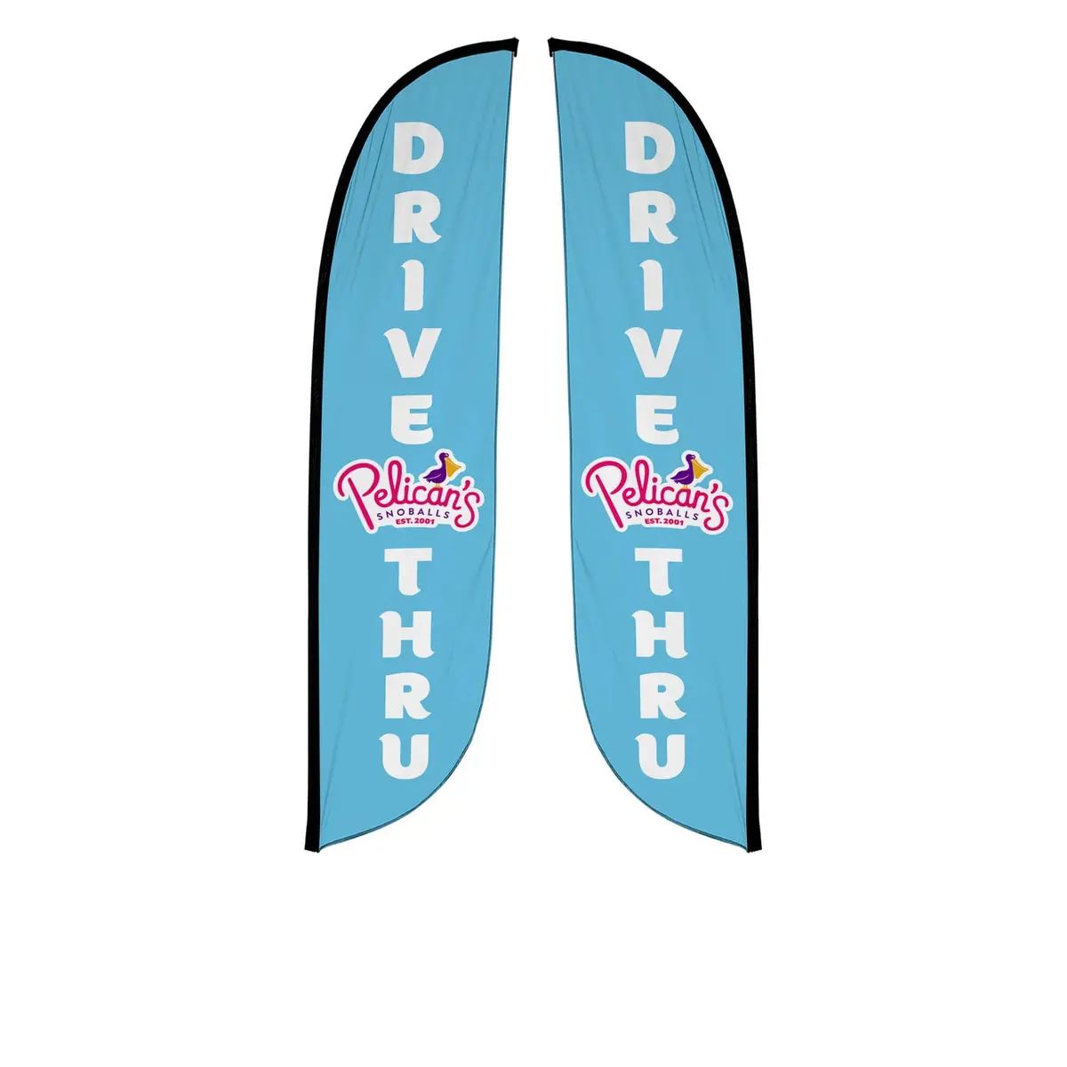 Pelican's Snoballs "Drive-Thru" 12Ft Feather Flag 4