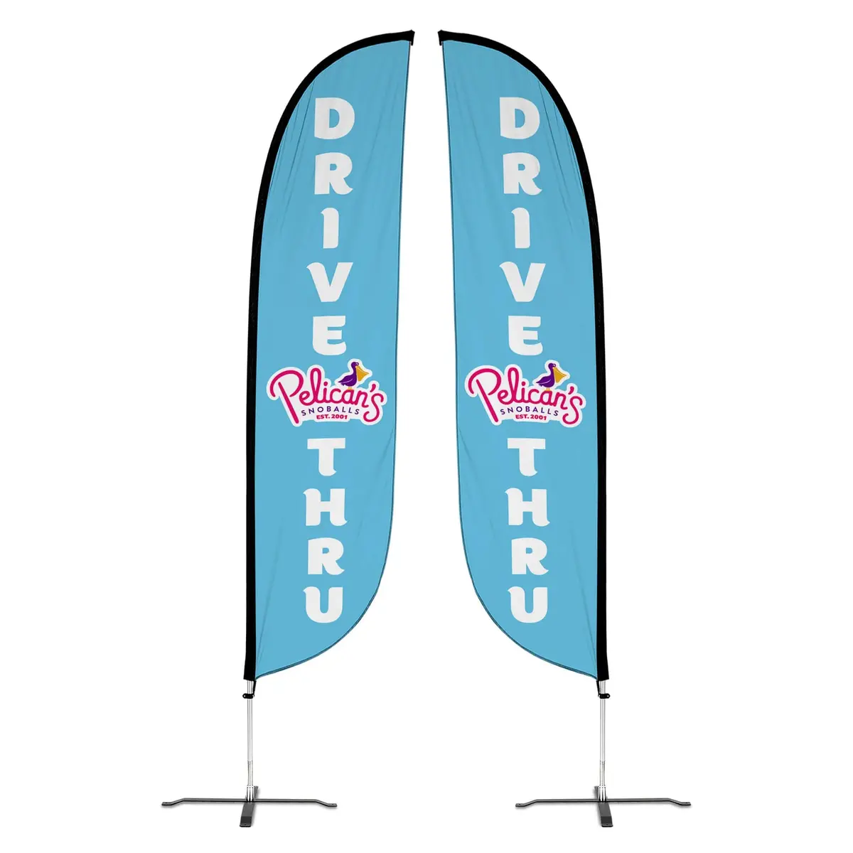 Pelican's Snoballs "Drive-Thru" 12Ft Feather Flag 7