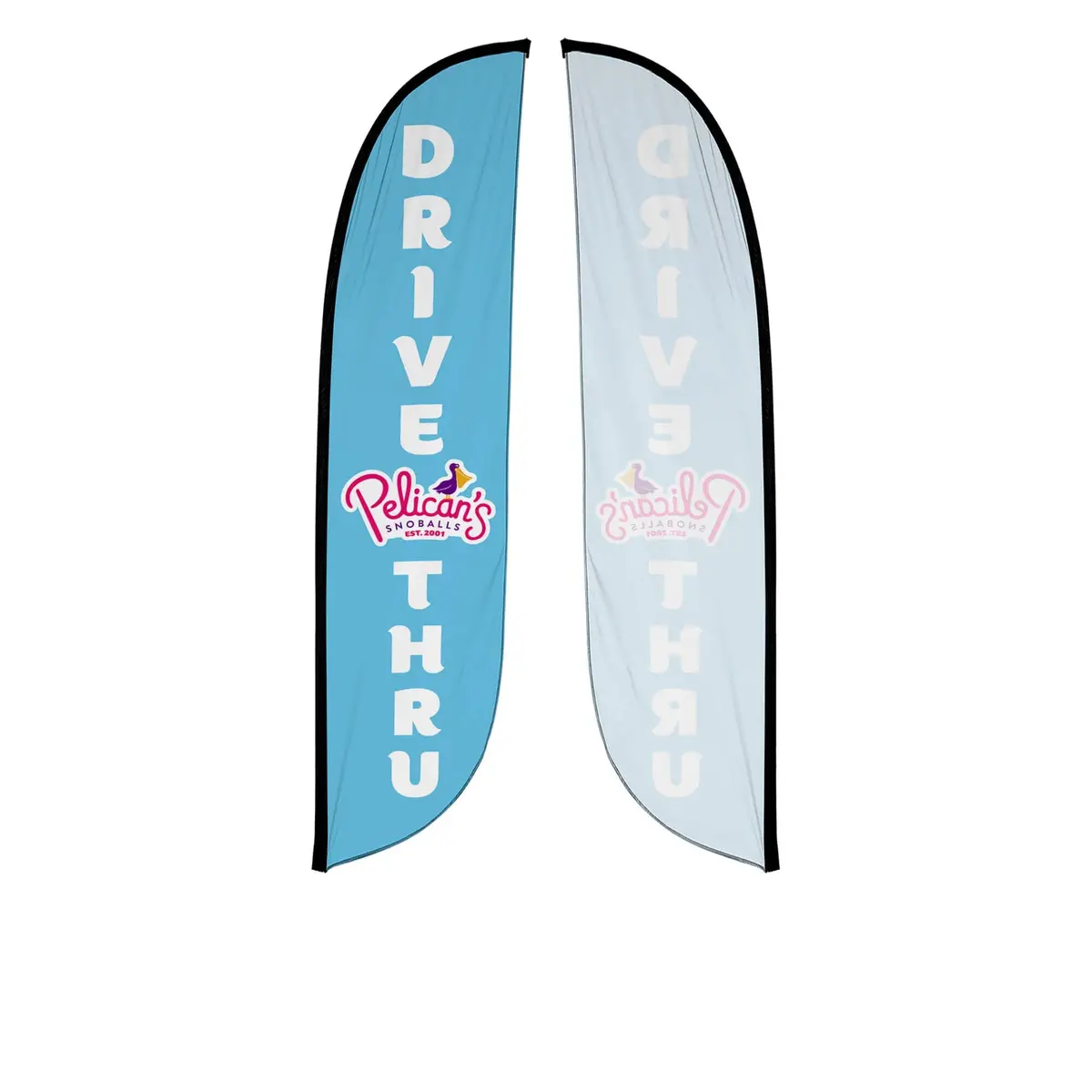 Pelican's Snoballs "Drive-Thru" 12Ft Feather Flag 2