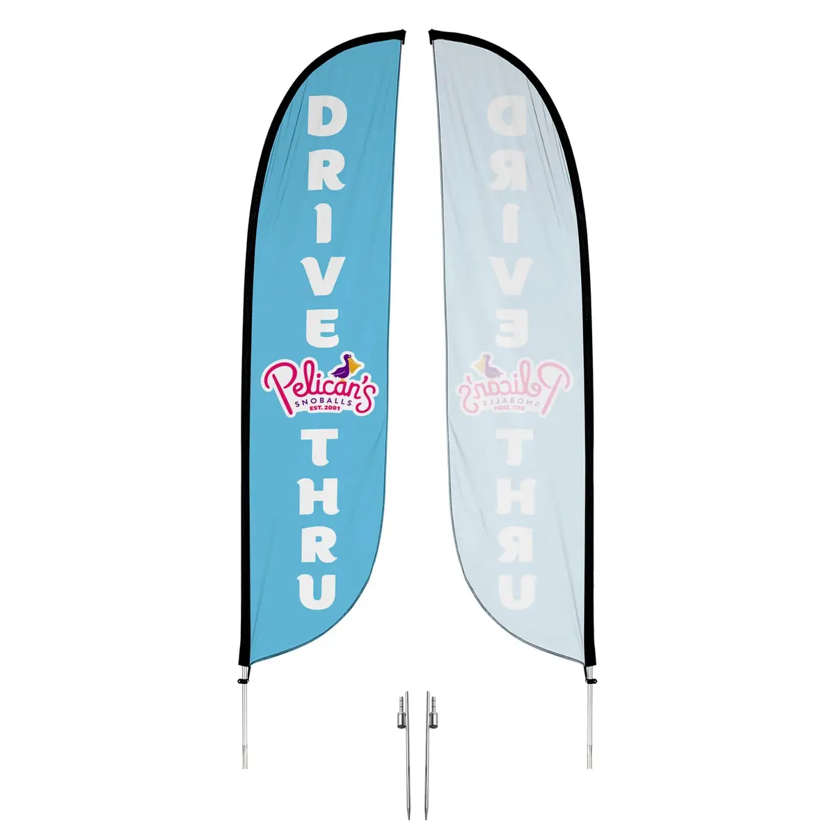 Pelican's Snoballs "Drive-Thru" 12Ft Feather Flag 4