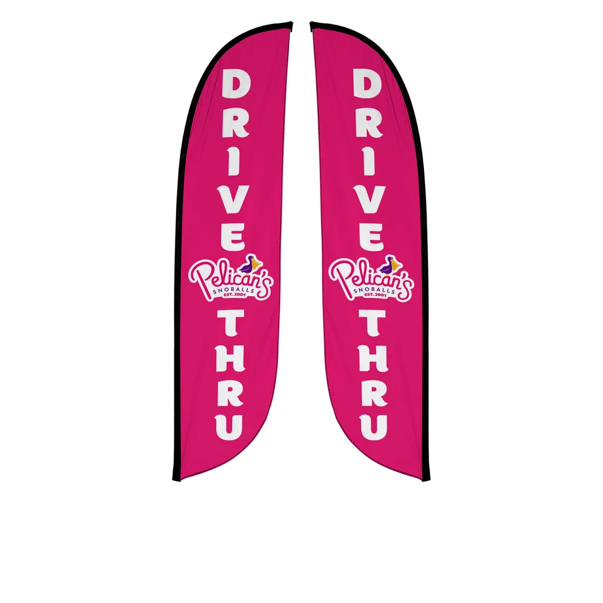 Pelican's Snoballs "Drive-Thru" 12Ft Feather Flag 10