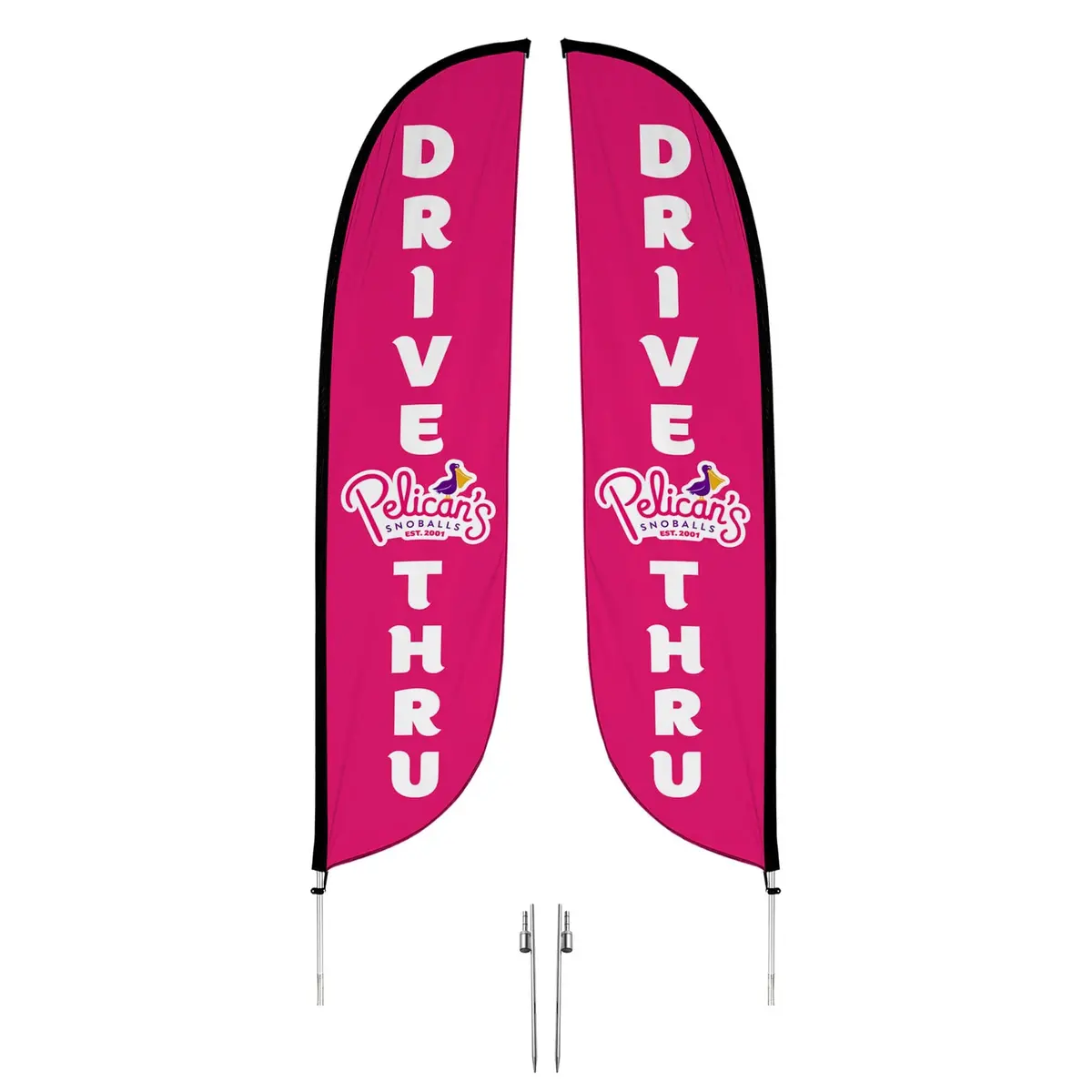 Pelican's Snoballs "Drive-Thru" 12Ft Feather Flag 11