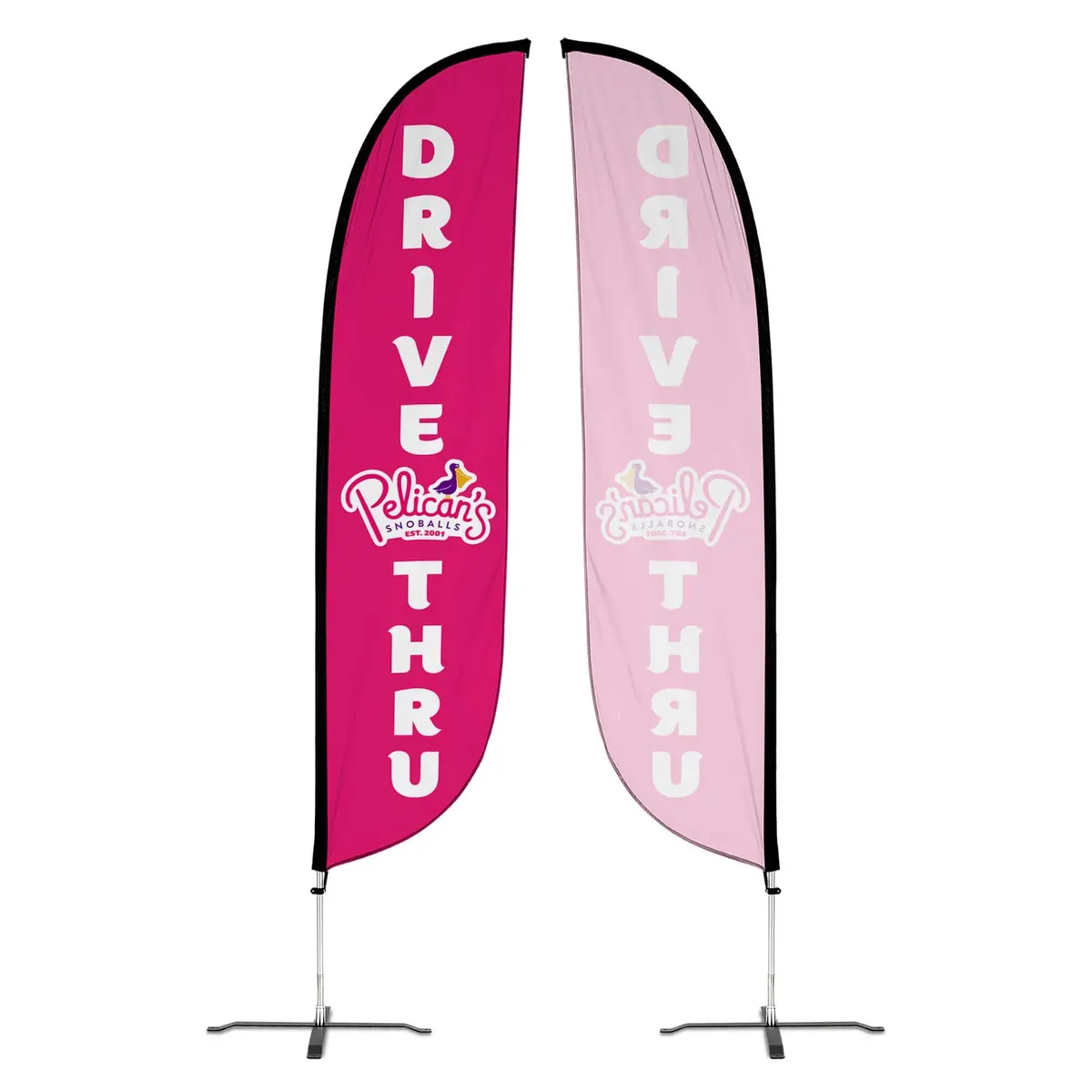 Pelican's Snoballs "Drive-Thru" 12Ft Feather Flag 12