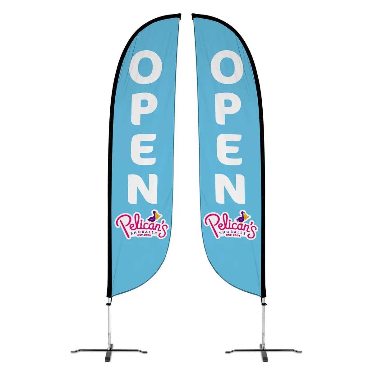 Pelican's Snoballs "Open" 12Ft Feather Flag 7