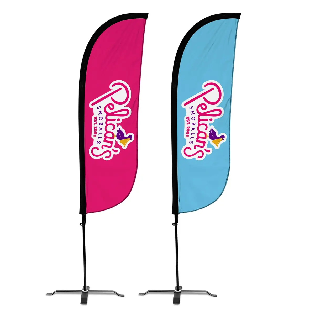 Pelican's Snoballs "Logo" 5Ft Feather Flag 1