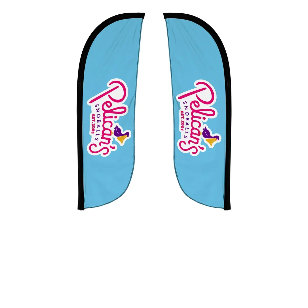 Pelican's Snoballs "Logo" 5Ft Feather Flag 4