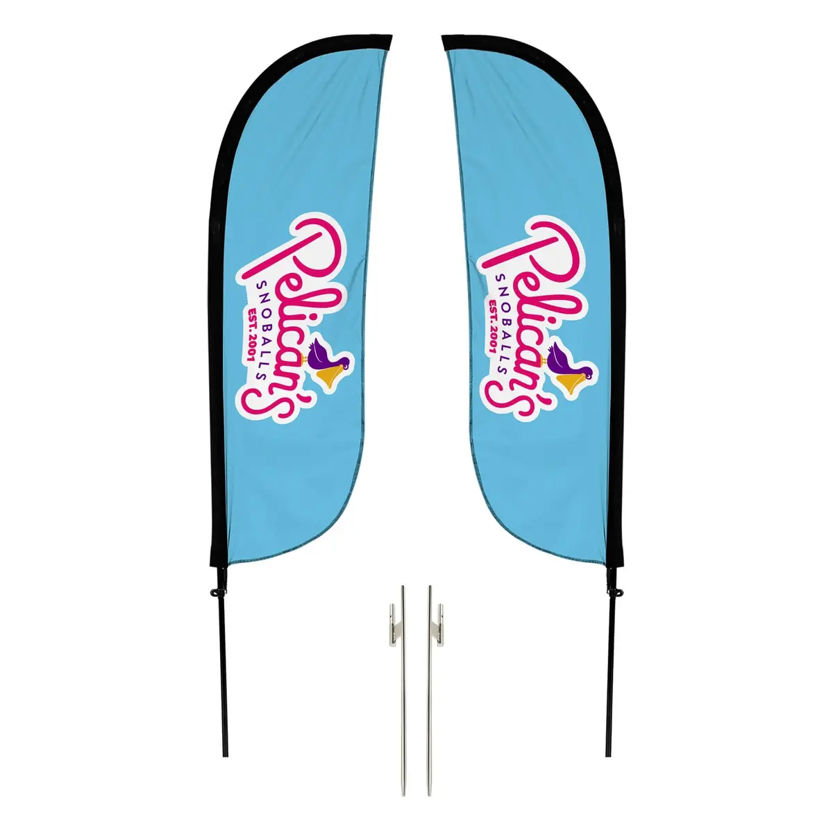 Pelican's Snoballs "Logo" 5Ft Feather Flag 5