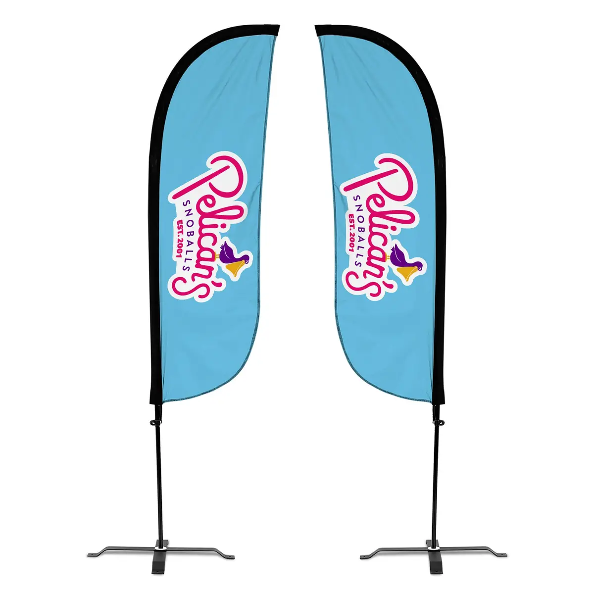 Pelican's Snoballs "Logo" 5Ft Feather Flag 7