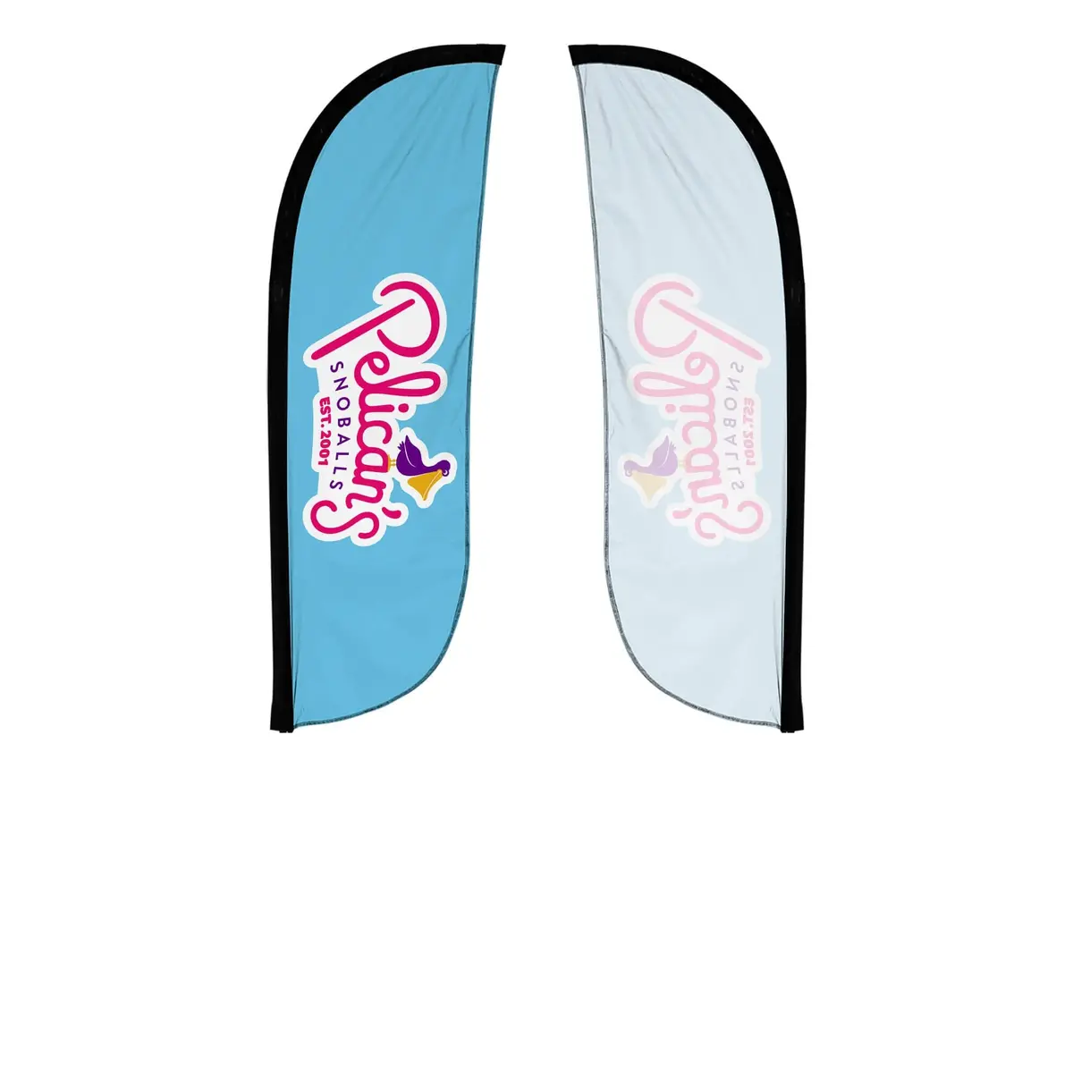 Pelican's Snoballs "Logo" 5Ft Feather Flag 2