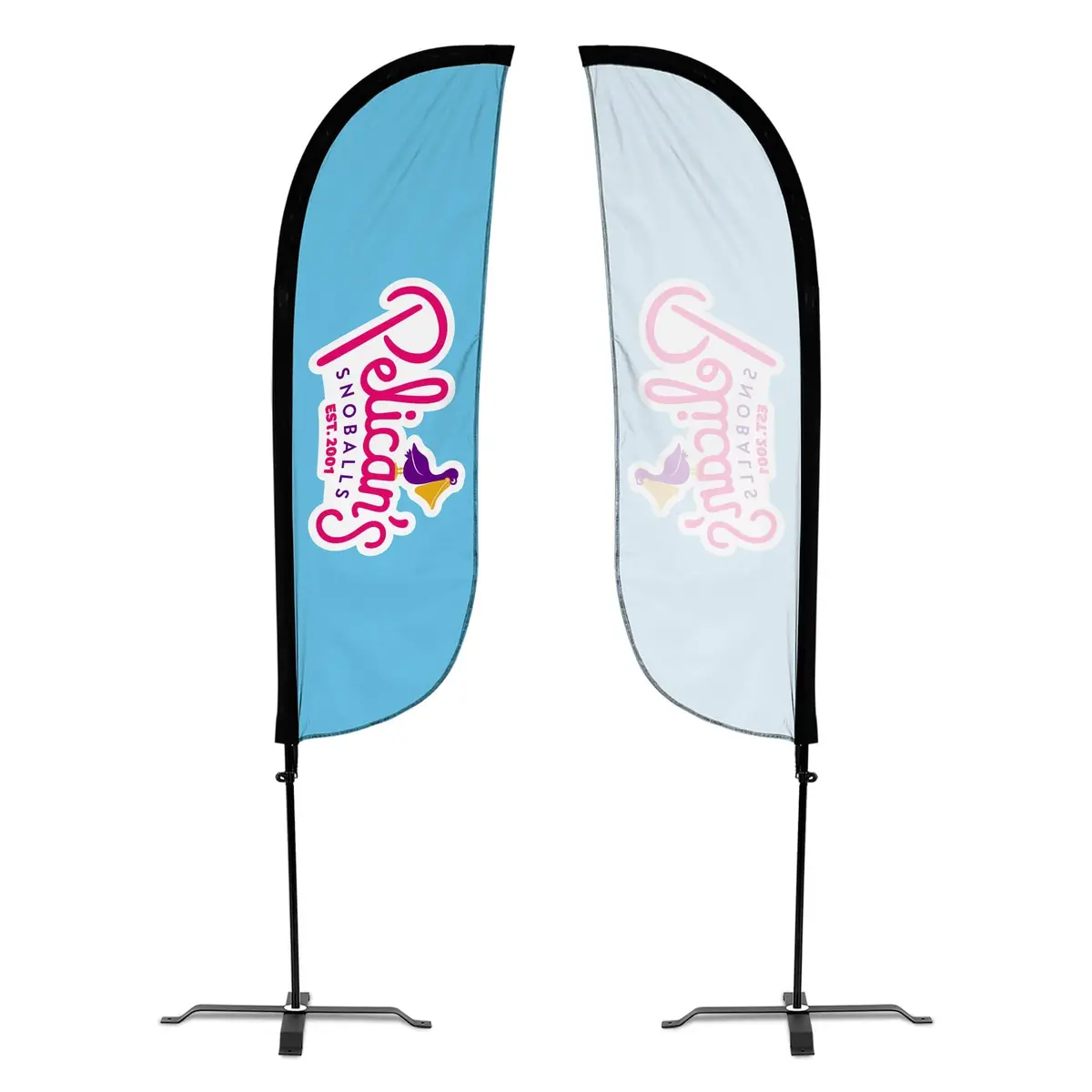 Pelican's Snoballs "Logo" 5Ft Feather Flag 6