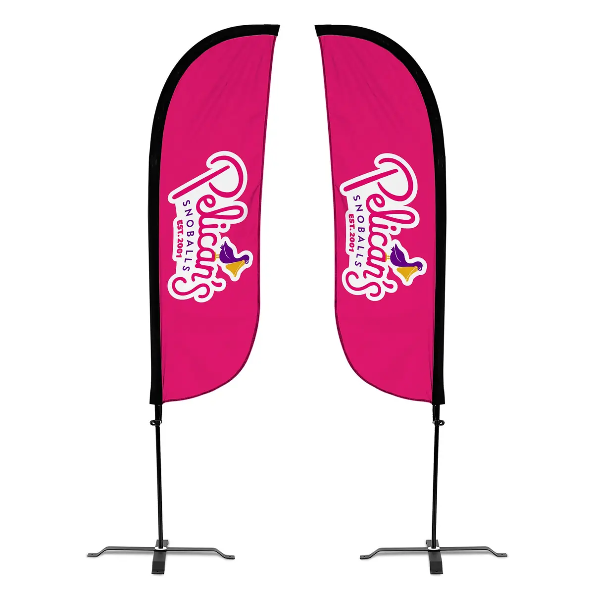 Pelican's Snoballs "Logo" 5Ft Feather Flag 12