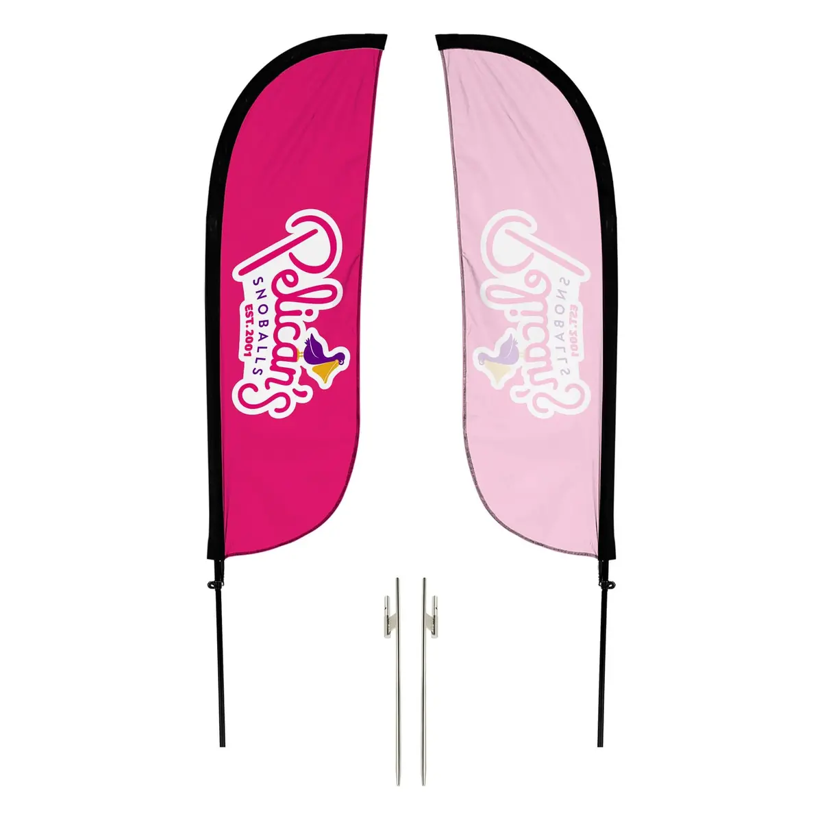 Pelican's Snoballs "Logo" 5Ft Feather Flag 10