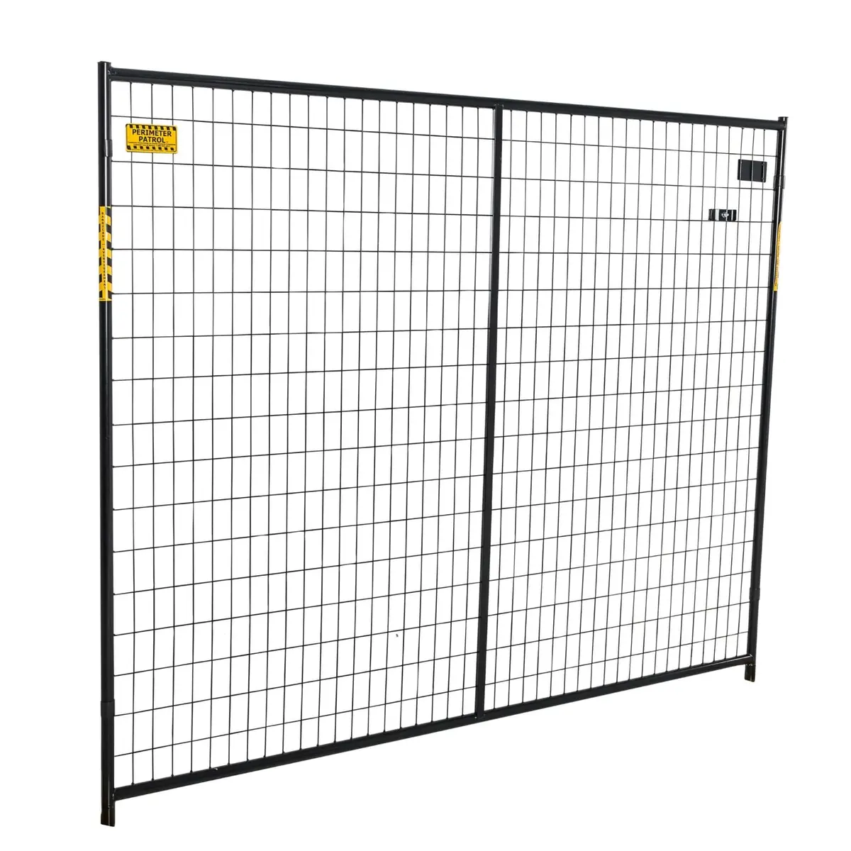 Perimeter Patrol® Security Fence Single Panel 6'X7.5' Black 1