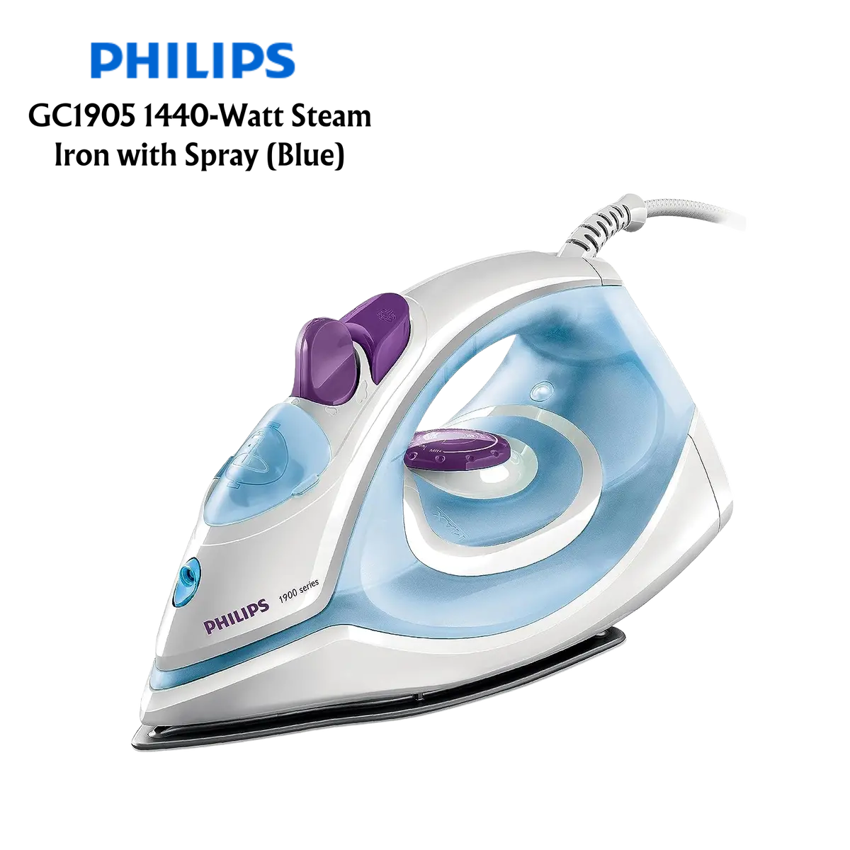 Philips Gc1905 1440-Watt Steam Iron With Spray (Blue) 1