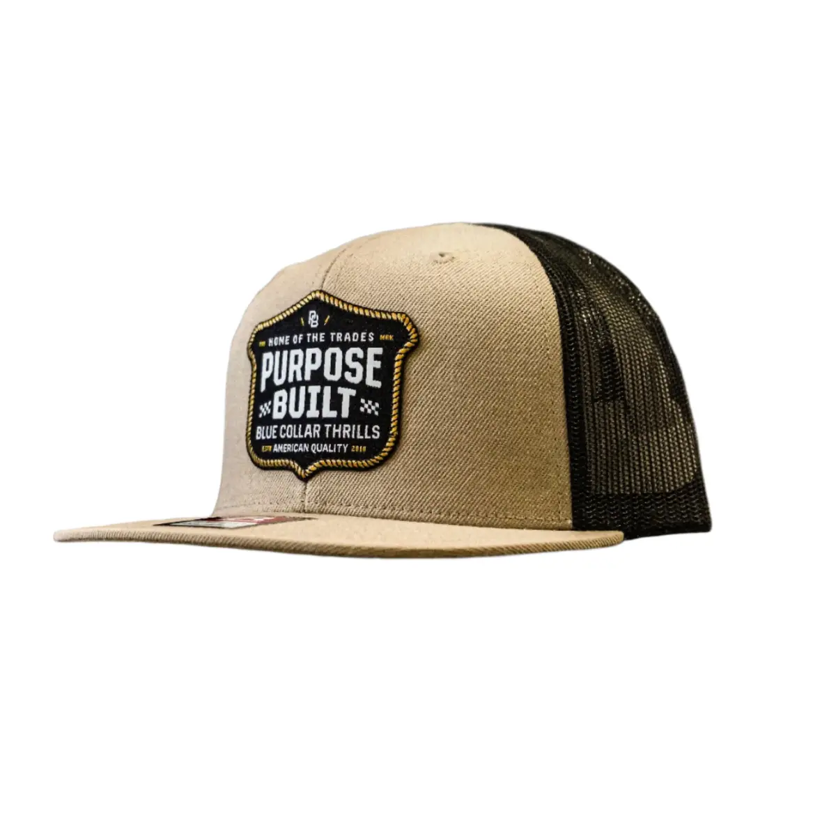 Blue Collar Thrills Snapback - Khaki / Black 1