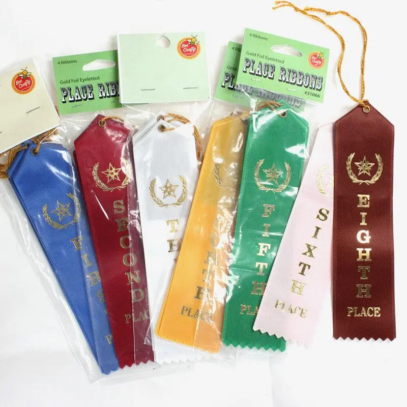 Place Ribbons 1St-10Th Place (Pack Of 10) Point Top With String 1
