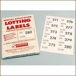 Pre-Numbered Speed Lot Labels - Large (400/Pack) 1