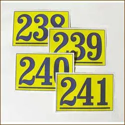 Pre-Numbered Vue Bid Cards (250/Pack) 3" X 5" 1