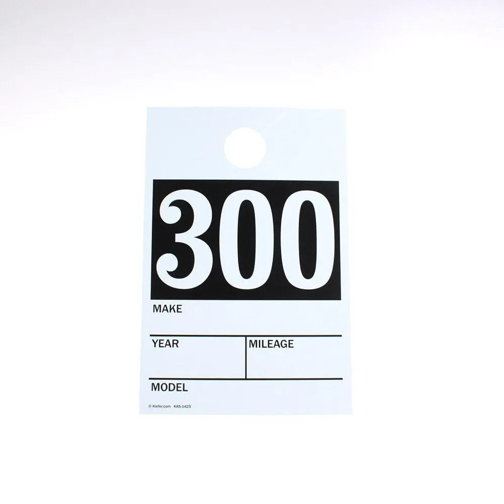 Pre-Numbered Vehicle Mirror Cards (100/Pack) 3
