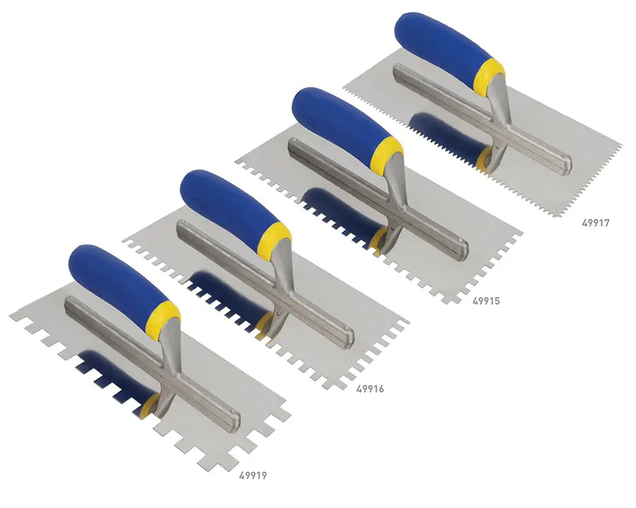 Qep - Comfort Grip Stainless Steel Notch Trowels 1