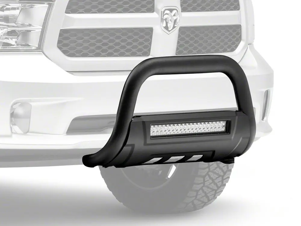 Barricade Heavy-Duty Black Bull Bar with Skid Plate & 20" LED Light Bar for 2009–2018 Ram 1500 (Excludes Rebel)